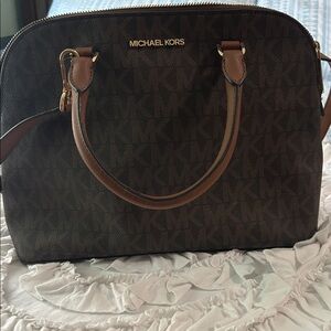 Original Michael Kors Dark Brown Satchel with Gold Details